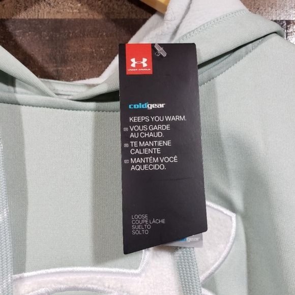 Under Armour cold gear NWT chenille logo front pullover woman's size small - Picture 4 of 8